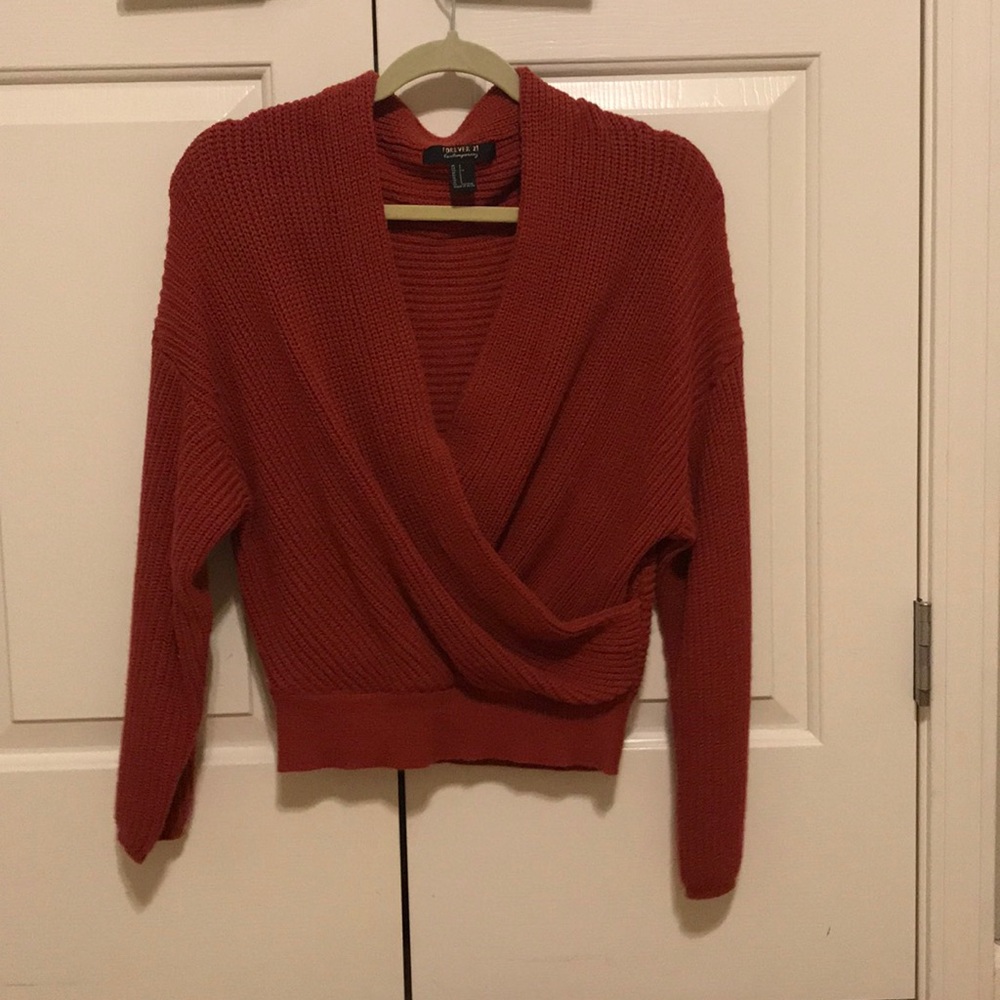 Rust crossover sweater